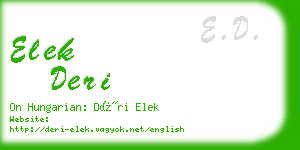 elek deri business card